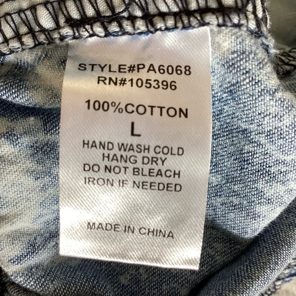 C’EST TOI Light Wash Cargo Denim Joggers Size Large - Picture 12 of 14